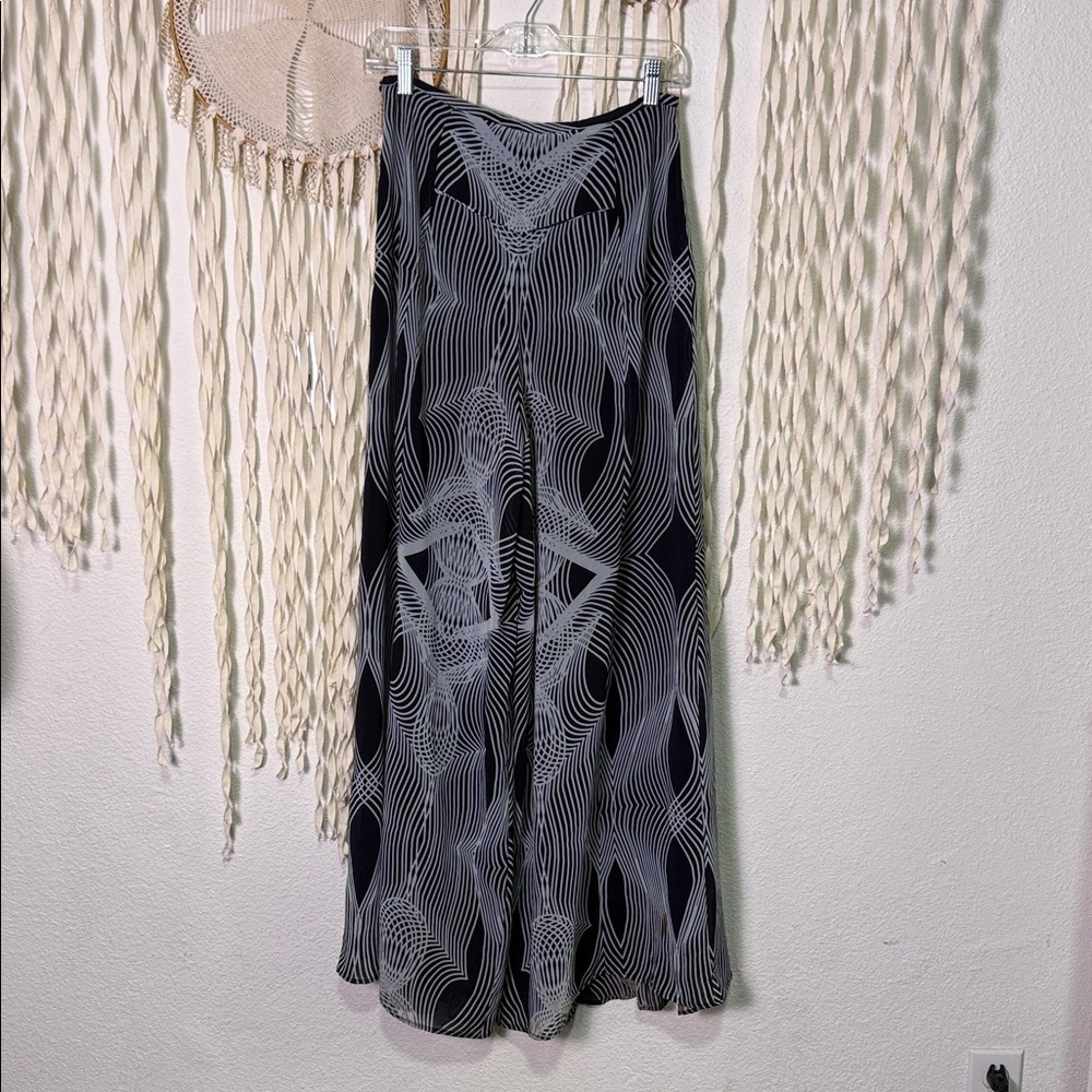 Anthropologie | Leifsdottir Wide Leg Pleated Palazzo Pant Blue Gray Size 6 - Picture 6 of 11